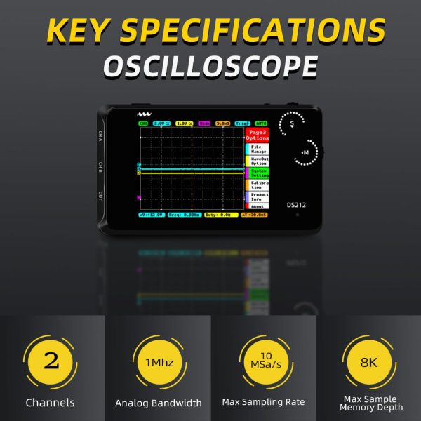 MINIWARE DS212 Mini Oscilloscope - Image 3