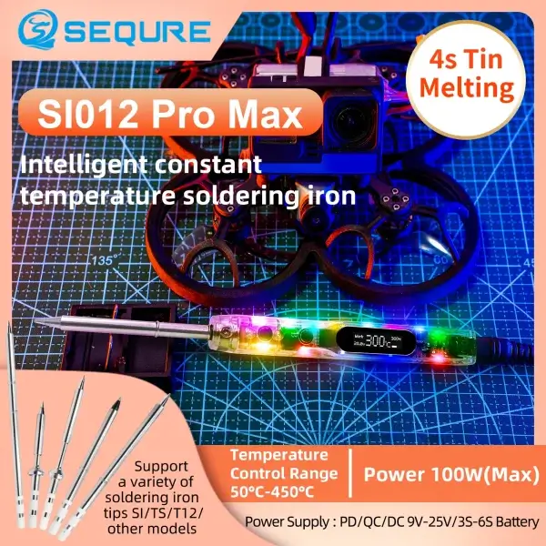 SEQURE SI012 Pro Max Portable OLED Soldering Iron - obrazek 2