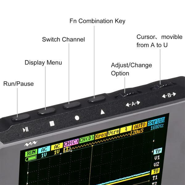 MINIWARE DS213 Mini Oscilloscope - obrazek 3