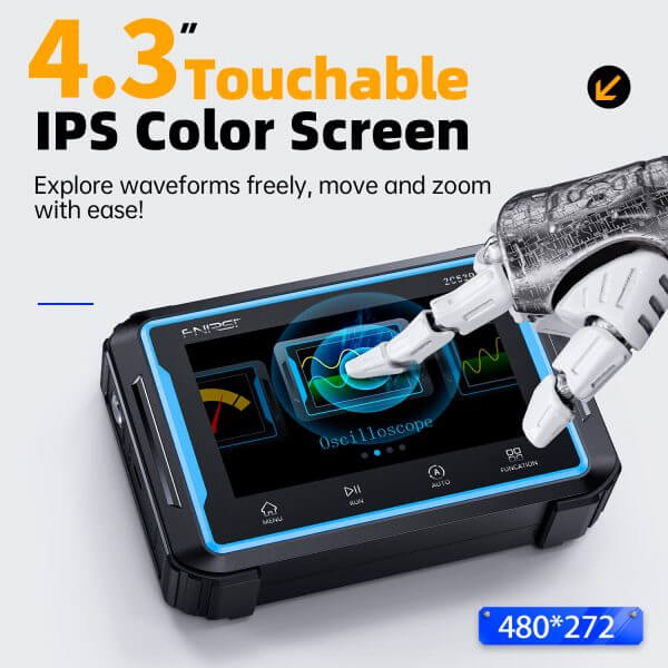 FNIRSI 2C53P 3-IN-1 Dual Channel Tablet Oscilloscope Multimeter Function Generator - obrazek 4