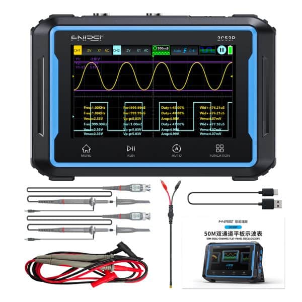 FNIRSI 2C53P 3-IN-1 Dual Channel Tablet Oscilloscope Multimeter Function Generator - obrazek 12