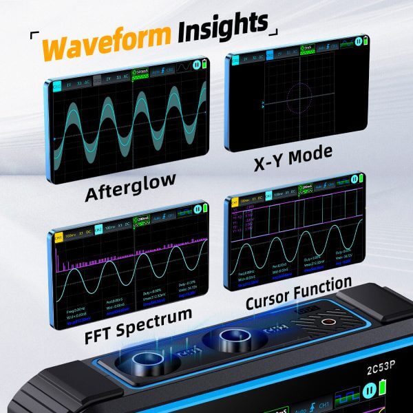 FNIRSI 2C53P 3-IN-1 Dual Channel Tablet Oscilloscope Multimeter Function Generator - obrazek 6
