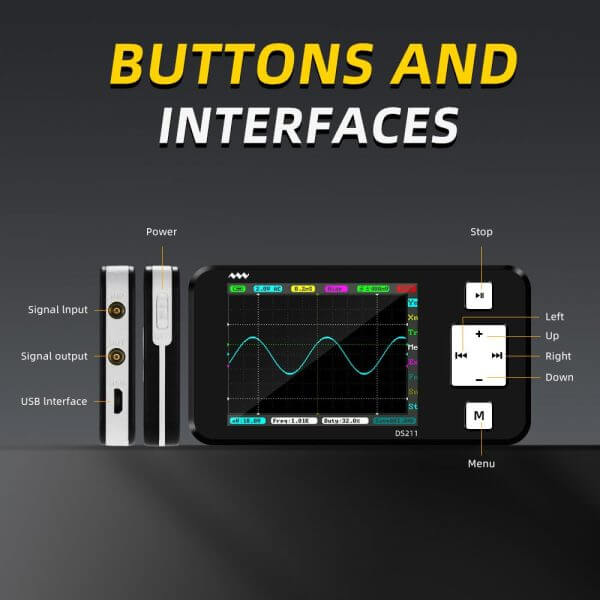 MINIWARE DS211 Mini Oscilloscope - obrazek 5