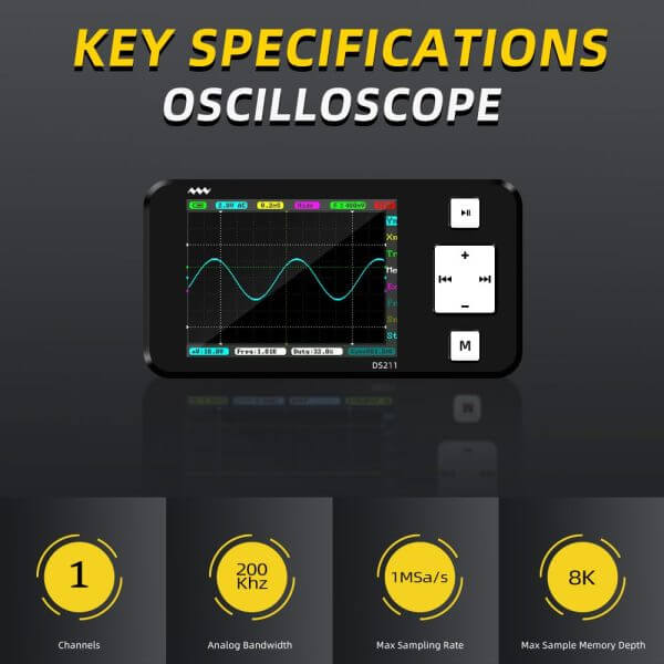 MINIWARE DS211 Mini Oscilloscope - obrazek 10