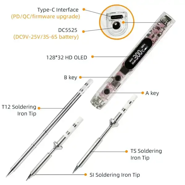 SEQURE SI012 Pro Max Portable OLED Soldering Iron - obrazek 9