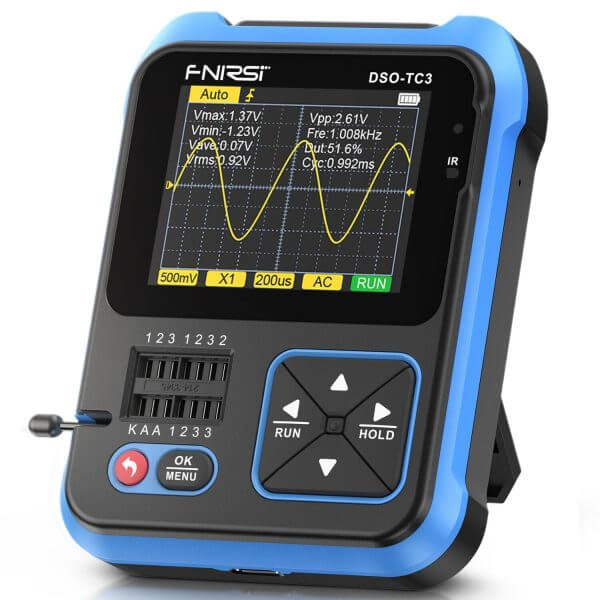 FNIRSI DSO-TC3 3-IN-1 Handheld Digital Oscilloscopes Signal Generator Transistor Tester - obrazek 2