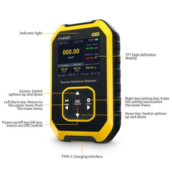 FNIRSI GC-01 Nuclear Radiation Detector - Image 6