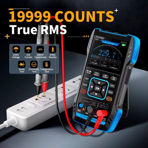 FNIRSI 2C53T Upgraded 3-IN-1 Oscilloscope Multimeter Signal Generator - obrazek 4