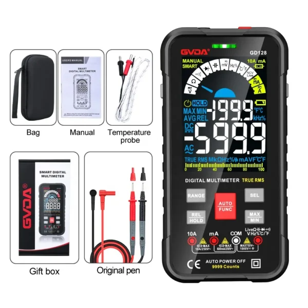 GVDA GD128 Digital Multimeter with Smart Measure and Color LCD - Image 11