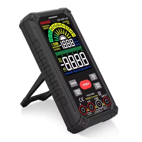 Multimetr cyfrowy GVDA GD128 Plus z inteligentnym pomiarem i kolorowym wyświetlaczem LCD Black Plus